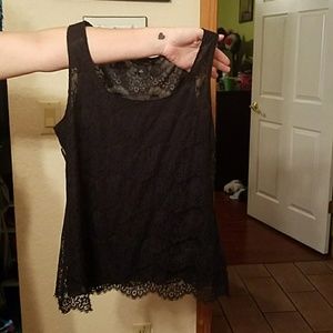 Banana Republic  black lace tank top